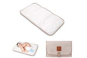 BAVOOTY Portable Baby Changing Mat - Foldable Waterproof Diaper Pad for Travel, Journeys and Outings - Newborn Nappy Station