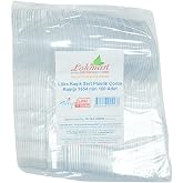 LokmanAVM Luxury Spoon Hard Plastic Soup Spoon 1654 mm Transparent 100 Pieces 1 Package