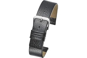 ALPINE INTERNATIONAL ALPINE Genuine leather watch band - Smooth flat leather watch strap 12mm, 14mm, 16mm, 18mm - black, tan, burgundy, pink, blue, green, purple, yellow