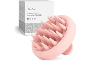 Sndyi Cepillo Masajeador Cuero Cabelludo [Mojado & Seco] - Cepillo para Champú con Cerdas Suaves de Silicona, para Eliminar la Caspa y Hacer Crecer el Cabello, Pink