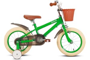 STITCH 12/14/16/18 Pollici Bicicletta per Bambini Ragazze e Ragazzi dai 2, 3, 4, 5, 6, 7, 8 e 9 Anni, Bikes Bicicletta con Rotelle e Freni a Mano, Colore Giallo/Rosa/Blu/Verde…