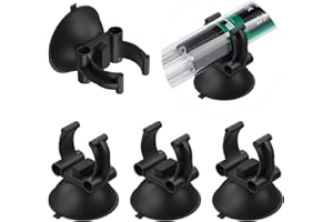 Pawfly Ventouses pour Chauffage d'Aquarium De 3,3 Cm avec Pinces De 2,4 cm Clamps De Fixation pour Canne Chauffante Standard Noire pour Aquariums (Pas pour Les Tubes De Ligne Aérienne), 12 Pièces