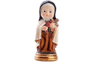 DELL'ARTE Articoli religiosi statua dipinta a Mano - BABY Santa Teresa cm 9 Articoli religiosi