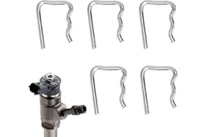 KIKI FANCY Common Rail Injector Leak Off Retaining Clips, 5pcs Fuel Leak Off Pipe Clips Injector Leak Seal Clamp for Ford Peugeot Citroen Renault VW Volkswagen Jaguar Car Fuel Pipe Kit
