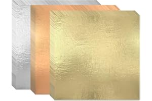 GUKASXI 300 Blätter Blattgold Imitation 16x16cm Goldblätter Blattgold Blattkupfer Blattsilber zum Basteln, Gold Leaf für Kunst, Vergoldung Handwerk, Dekoration, Möbel, Makeup Health & Spa(3 Farben)