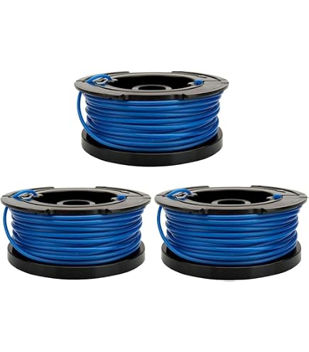 3 Bobines Fil Débroussailleuse Black & Decker GLC120 GLC13 GLC14 GLC3630L Etc. - Alimentation Automatique, Coupe Rapide