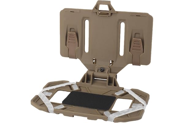 Support de téléphone pour Gilet Tactique Chest Rig | Support Fixation téléphone plié Mains Libres - Support Universel Pliable Plat Panneau téléphone Portable Coffre, Pochette Support p-Laque Carte