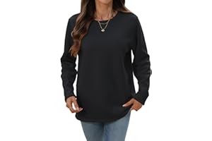 Aisprts Women’s Fleece Lined Sweatshirt Soft Sherpa Lined Thermal Jumper Crew Neck Pullover Warm Long Sleeve Casual Top for Winter, Cozy Women’s Lounge & Outdoor Wear