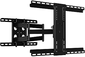 SANUS Wysokiej jakości uchwyt na telewizor Full Motion do telewizorów 106.7 cm-228.6 cm - Solidne i gładkie przedłużenie, obrotowe i pochylane do dużych telewizorów - uniwersalna konstrukcja pasuje do