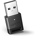 UGREEN Bluetooth 5.3 USB Dongle for PC Low Latency 20M Range Plug Play Windows 11 10 8.1 Bluetooth Adapter Compatible with PC