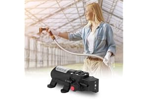 AYNEFY Pompe à eau 12 V avec fonction de démarrage/arrêt automatique, pompe à membrane haute pression, raccord pompe auto-amorçante, 60 W, 5 l/min, pompe à eau sous pression pour caravane, bateau, jardin