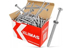 WKRET-MET Tasselli per unghie in nylon premontati (8 x 120-100 pezzi)