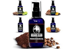 BEARD CLUB Huile de Barbe Parfumée de Qualité Supérieure - Roasted Coffee Beans - Soin Revitalisant pour la Barbe 100% Naturel Pour une Barbe Toute Douce sans Pellicules ni Démangeaisons et Pousse plus Rapid