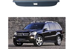 HGEDS Auto Laderaumabdeckung FüR GL Class X164 GL350 GL400 GL450 GL550 2006-2012 Kofferraum Abdeckung Rollo Einziehbar Kofferraumabdeckung Hutablage Zum Schutz Der PrivatsphäRe Cargo Cover
