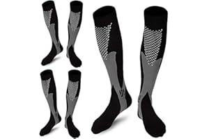 GCBIGER Compression Socks (3 Pairs) for Men Circulation 20-30 mmhg Medical Compression Stockings Women Nursing