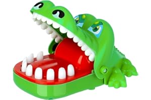 CAMILIFE Jeu de crocodile Doc - Jouet avec dents de crocodile - Compétence d'action pour jeu familial - Testez votre bonheur - Pour enfants - Jeu familial - Jeu de fête (Vert)