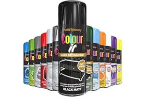 AlezyB - Black Matt 400ml All Purpose Spray Paint | Use on Metal, Wood, Plastic and Multipurpose Aerosol Professional Quality Perfect Finish, for Interior Exterior and Excellent Coverage