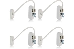 XFORT Viper – Entrebâilleur de Fenêtre à Câble de Verrouillage Blanc – Kit de 4 Verrous de Fenêtre à Clé Anti-Intrusion et Sécurité Enfant