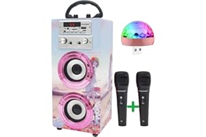 ‎DYNASONIC DYNASONIC (3. generacji) głośnik mikrofonu karaoke na prezenty dla dzieci, zabawki dla chłopców i dziewcząt, oryginalny prezent do rozdania głośnika karaoke (Model 17)