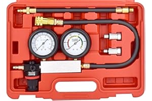 JOMAFA Kit comprobador de compresión Detector de fugas del cilindro Medidor de presión del cilindro de coche EN BAR y PSI