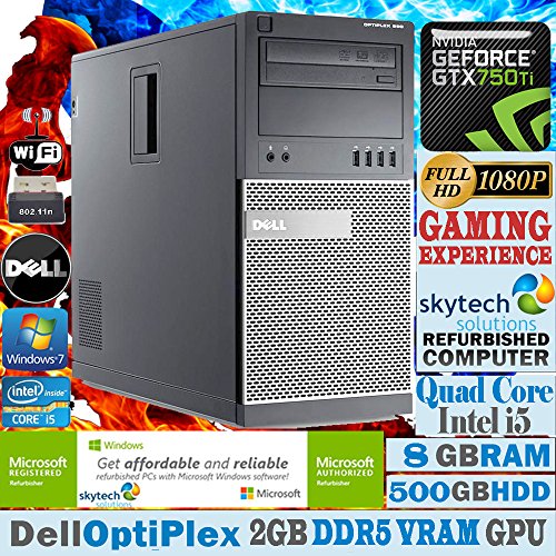 ULTRA FAST Dell Gaming PC QUAD CORE i5 8GB 500GB WIN 7 CHEAP DESKTOP GTX 750 Ti