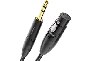 deleyCON 2m XLR till 6,35mm Jack Stereo - Mikrofonkabel Ljudadapterkabel AUX - Studiokvalitet - Tillverkad av ren OFC-Koppar (AWG24) XLR Hona till Jack 6,35mm Hane - Metalllås