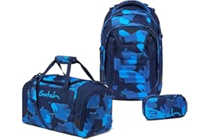 satch Match Schulrucksack Set 3tlg. mit Sporttasche und Schlamperbox