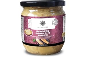 Med Cuisine Roasted Eggplant Purée| 390GR| Ready-to-Eat| Vegan| Smokey Flavour| Superb| Dip| Spread| Perfect for Baba Ganoush