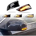MKptopia 2pcs Compatible with Re-nault Me-gane 3 MK3 III RS 2008-2016 La-guna III X91 Flu-ence LED Turn Signal Mirror Turn Signal Light Indicator