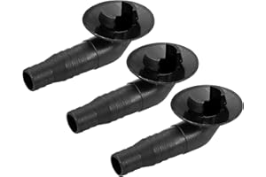 sourcing map Aire Acondicionado Drenaje Manguera Conector 19mm Tubo Codo Conexión Reemplazo Pieza Accesorios para Mini-Split Ventana AC, Negro Paquete de 3