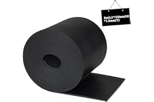 LALAGO Rolka gumowa, 100 mm(B) x 1,5 mm (D) x 3 m(L), arkusz neoprenowy, antypoślizgowe gumowe rolki izolujące hałas, gumowe paski izolacyjne