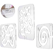 Règle De Coupe Demi-cercle En Acrylique Pour Couture Et Patchwork - 20,5 X 13,7 Cm, Idéale Pour Les Courbes Et Le Matelassage