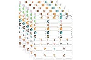 YXHZVON Etichette Adesive Personalizzate Aasilo, Adesivo con Nome Impermeabile Vuoto, Etichette Adesive per La Scuola Targhette con Nome Colorate per Bambini per Biberon (235 pezzi)