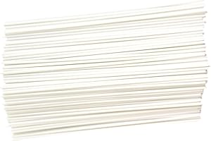 SKYPRO 100PCS Diameter 0.5mm Length 250mm White ABS Styrene Plastic Round Bar Rods for DIY Toys Doll House, DIY Sand Table Model, DIY Scene Making, Building Making