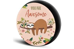 POLERO You Are Awesome Sloth Pink Spare Tire Cover Wheel Protectors For Trailer RV SUV Truck 14 15 16 17 18 19 Inch
