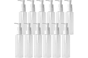 BPZXL 12 Pezzi 100ml Trasparent plastica flacone Vuoti da Bottiglie con Pompa Flaconi di Lozione, per riempire lozioni, shampoo, saponi per il corpo e trucchi, ecc.