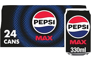WOWBOXME Pepsi Max Zero Sugar Cans, 330ml, 24 Pack (24 Cans x 330ml)