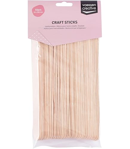 100 Bastoncini Legno Per Crafting | 15x1.8cm | Per Gelato Fai Da Te, Cosmetici, DIY