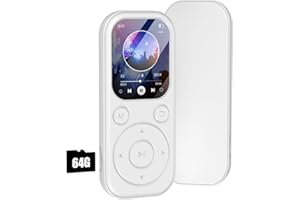 Reproductor MP3 Olycism de 64 GB con Bluetooth 5.3 Reproductor de música portátil Sonido HiFi y Radio FM Capacidad de batería de 300 mAh, Adecuado para Deportes, Viajes y Uso Diario.