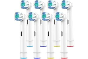 NILEHOME Oral B Compatible Toothbrush Head, 8 Pack Professional Electric Toothbrush Replacement Heads Extra Soft Dupont Bristles Replacement Toothbrush Heads Precision Clean Brush Heads Refills