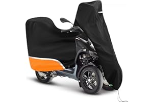 CATOLSSS Motorradabdeckung Outdoor - mit Kofferraum, wasserdicht & Winterfest, 420D Oxford-Stoff, passend für Piaggio MP3 250/310/300/350/400/500/530