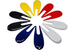 ADHERE 10pcs Golf Divot Strumenti di Riparazione Forcelle da Golf in Plastica 5 Colori Mix Pack