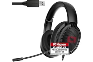 LIONCAST Cascos Gaming LX40 con USB - Auriculares con Sonido Envolvente 7.1, Control en Línea, LED RGB, Micrófono - Compatible con PS4, PS5, Ordenador de Juegos y Portátil - Almohadillas Cómodas