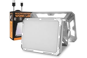 T-SUN Faro LED Ricaricabile 50W Faro LED Batteria 116 LEDs Multifunzionale Luci da Lavoro Portatile con USB/Magnetico/3000-7000K/7Modi per Officina, Riparazione, Campeggio, Pesca, Emergenza