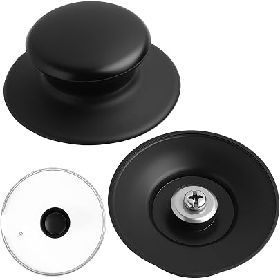 Manopola Di Ricambio Per Coperchi Pentole - Bakelite Resistente Al Calore, Nera, Con Viti, Facile Installazione