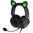 Razer Kraken Kitty Edition V2 Pro - Wired RGB Headset with Interchangeable Ears (Interchangeable Ears, Stream Reactive Lighting, TriForce Titanium 50 mm Drivers, HyperClear Cardioid Mic) Black