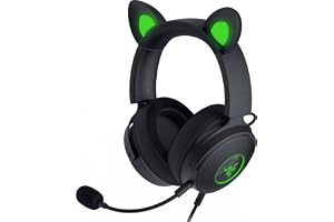 Razer Kraken Kitty V2 Pro - trådbundet RGB-headset med utbytbara öron (strömmande reaktiv belysning, TriForce Titan 50 mm dri