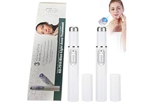 BNOYONERAS 2PCS Stylo Non Invasif pour Enlever Les, Stylo Laser Non Invasif pour l'élimination Grains Beauté et Verrues, Pen de Retrait D'acné de Lumière Bleue électronique, Réparant, Convient à Toutes Peaux