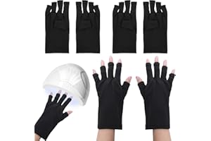 WLLHYF Lot de 2 paires de gants de manucure en gel anti-UV - Gants de protection professionnels pour ongles en gel - Pour ongles - Soins de la peau - Bouclier UV
