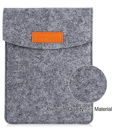 ProCase 6-Zoll-Hülsen-Koffer-Tasche, Tragbarer Filz Tragebeutel Schutzhülle für 5 – 6 „Zoll Tablette Smartphone E-Reader E-Book -Grau - 3